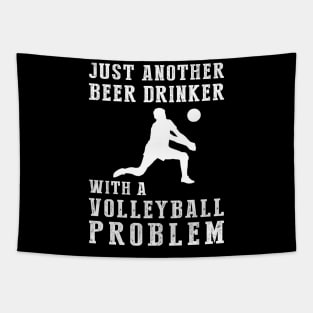 Spikes & Sips: Just Another Beer Drinker with a Volleyball Problem! Tapestry