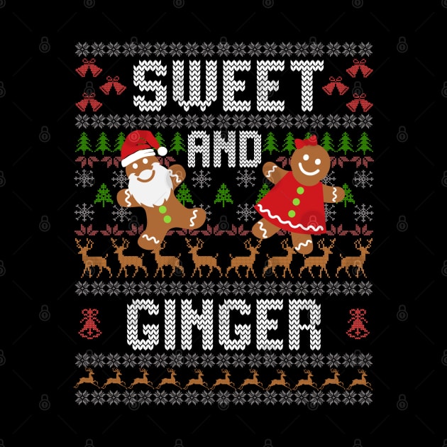 Sweet And Ginger Ugly Christmas Sweater Gingerbread by alcoshirts