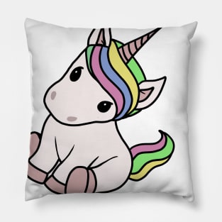 Cute Funny Unicorn Farting Rainbow Pillow