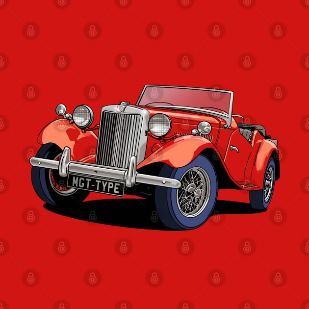 MG T Type in Red by Webazoot