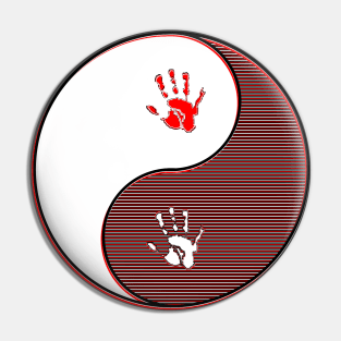 yin yang balance harmony design eastern philosophy hand palm Pin