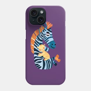 Funny Zebra with Baby Zebra Phone Case