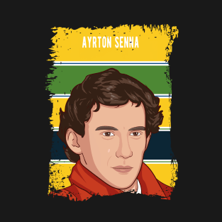 Ayrton Senna Illustration Tribute T-Shirt