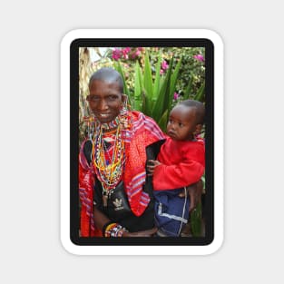 Maasai (or Masai) Mother & Child, East Africa Magnet