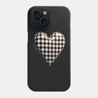 Checkered 3D Heart Phone Case