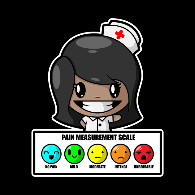 Black Nurse Pain Scale African American Black Pride Gift by SWIFTYSPADE