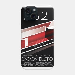 High Speed Two vintage travel poster Phone Case