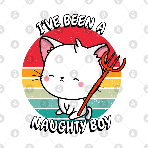 Cute white Cat is a naughty boy by Pet Station