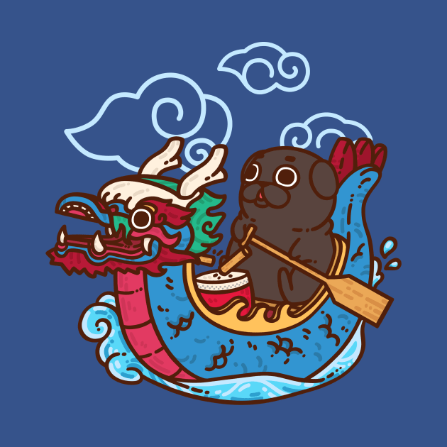 Dragon Boat Ollie by Puglie Pug 