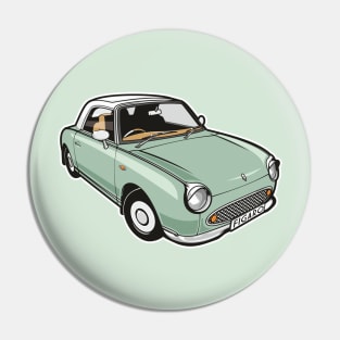 Nissan Figaro Emerald Green Pin