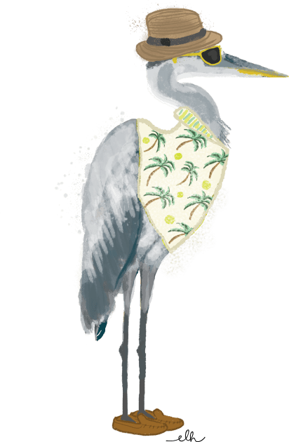 Great Blue Heron Kids T-Shirt by EmilyLaurelHarris