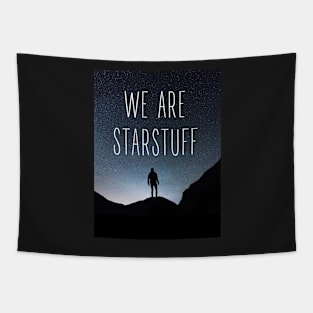 We Are Starstuff - Man Looking at Space - Black - B5 Sci-Fi Tapestry