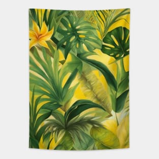 Vintage Vibe Beautiful Tropical Big Leaf Pattern Tapestry