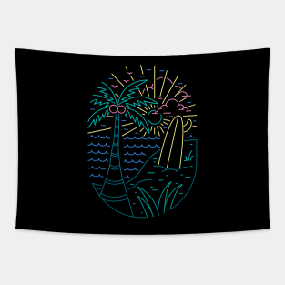 Beach Neon Tapestry