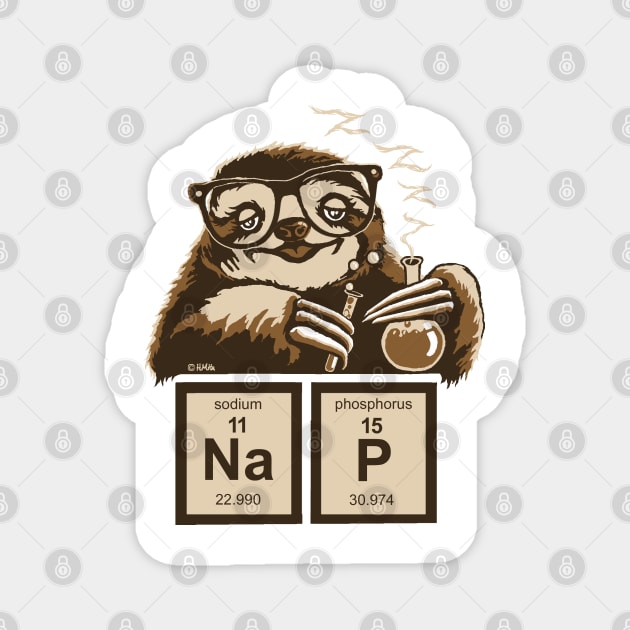 Chemistry Sloth Discovered Nap Magnet by NewSignCreation