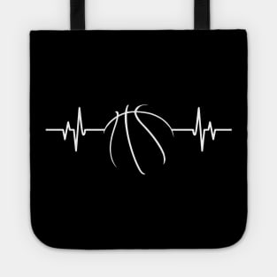 Basketball heartbeat - Cool Funny Basketball Lover Gift Tote