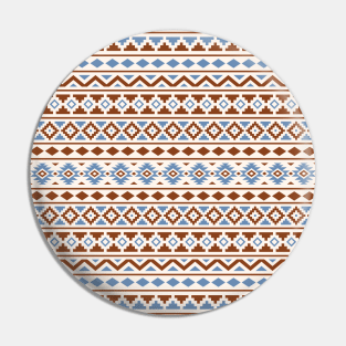 Aztec Essence Pattern II Blue Rust Cream Pin