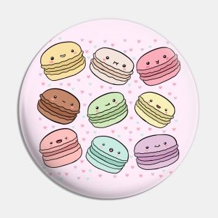 Kawaii pastel macarons Pin