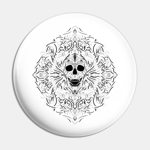 Skull Mandala Pin by FattoAMano