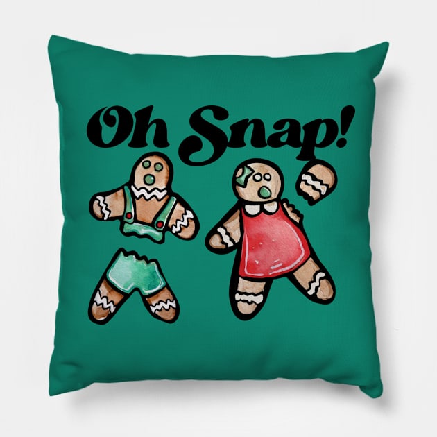 Oh Snap Gingerbread Cookies Pillow by bubbsnugg