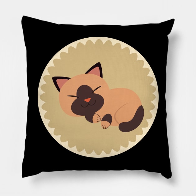 sleeping cat Pillow by Johnny_Sk3tch