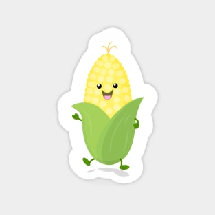 Cute happy corn cartoon illustration Magnet