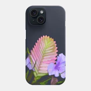 Pink Quill, Blue Flowered Torch,Tillandsia Phone Case