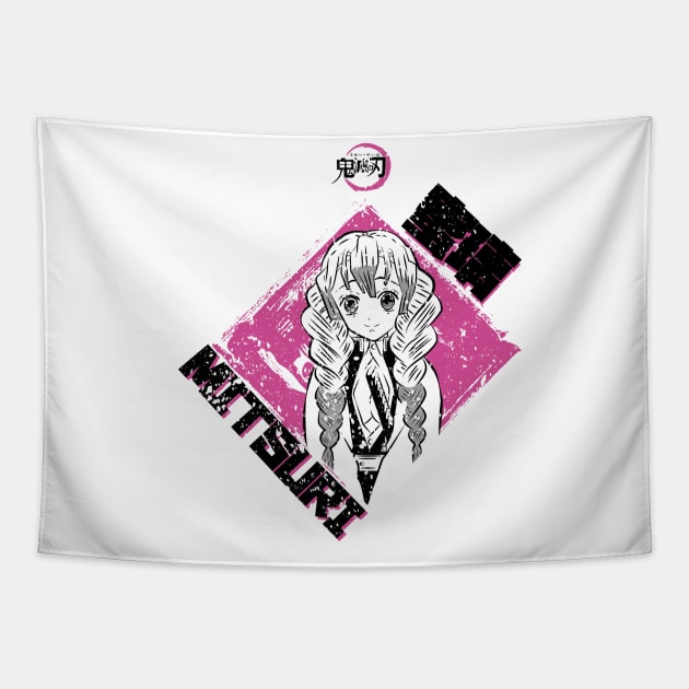 DEMON SLAYER: MITSURI KANROJI (GRUNGE STYLE) Tapestry by FunGangStore