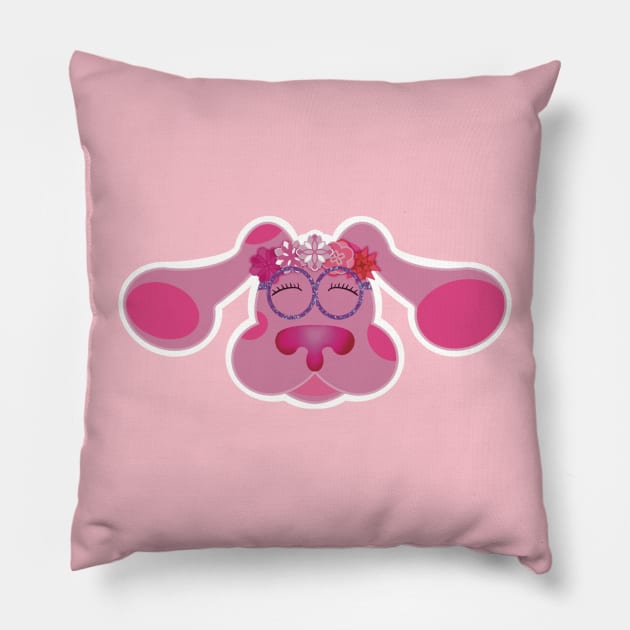 Magenta Flower Crown Pillow by CyR Design Shop