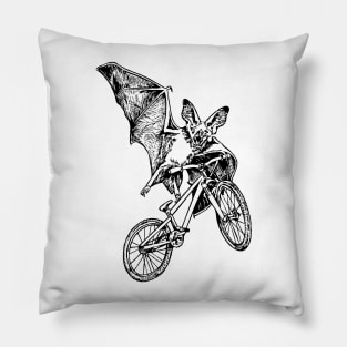 SEEMBO Bat Cycling Bicycle Cyclist Bicycling Bike Fun Biker Pillow