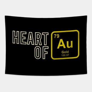 Heart of Gold (Periodic Table Element) Fun Chemistry Tapestry