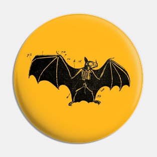 bat skeleton Pin