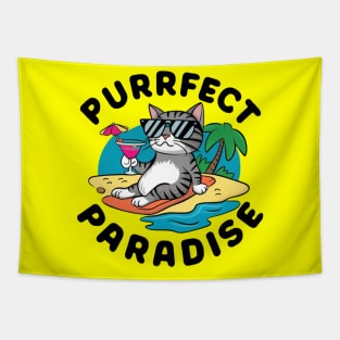 Purrfect Paradise Tapestry