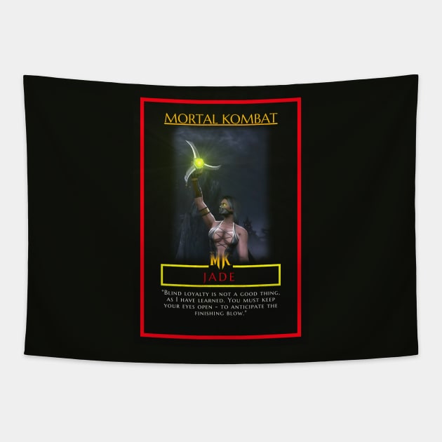 Mortal Kombat - MK Fighters - Jade - Poster - Sticker and More - 1806201 Tapestry by Semenov