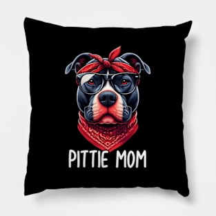 Pittie Mom Pitbull Dog Mothers Day Pillow