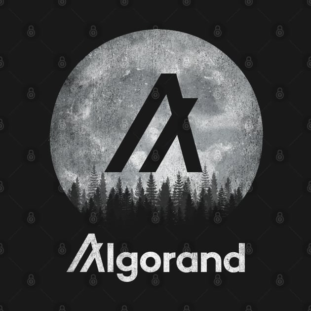 Vintage Algorand ALGO Coin To The Moon Crypto Token Cryptocurrency Blockchain Wallet Birthday Gift For Men Women Kids by Thingking About