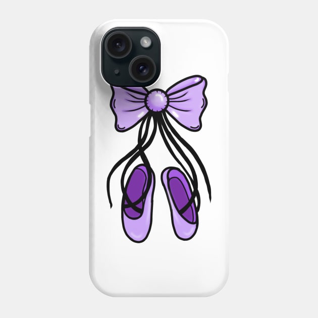 Purple Ballerina Ballet Dance Shoes Phone Case by ROLLIE MC SCROLLIE