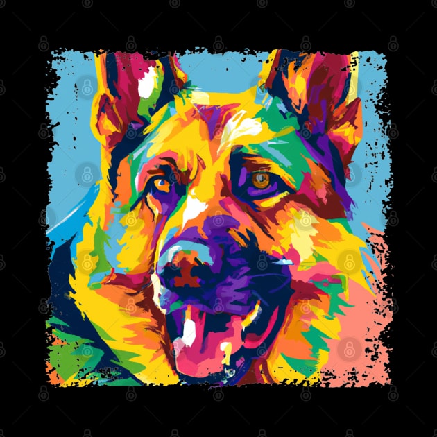 German Shepherd Dog Pop Art - Dog Lover Gifts by PawPopArt