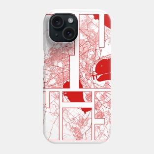 Tunis, Tunisia City Map Typography - Oriental Phone Case