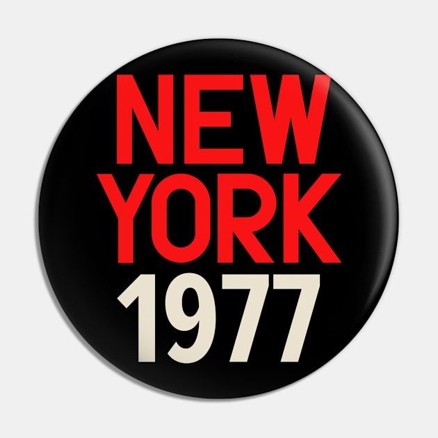 Iconic New York Birth Year Series: Timeless Typography - New York 1977 Pin by Boogosh