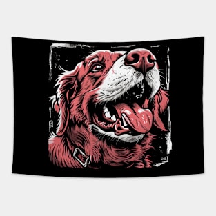 Retro Art Golden Retriever Dog Lover Tapestry