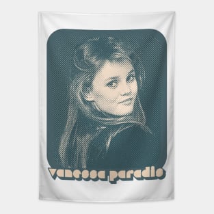 Vanessa Paradis /// Retro Style 80s Francophile Design Tapestry