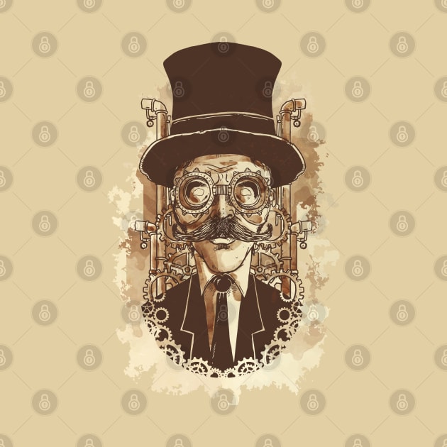 Retro Futurism Steampunk Adventure Gentleman 1 by EDDArt