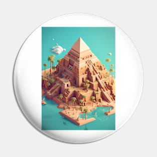 Island Pyramid Pin