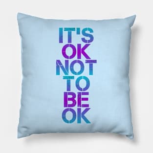 Suicide Prevention - It's ok not to be ok Teal & Purple Vintage Gradient Pillow