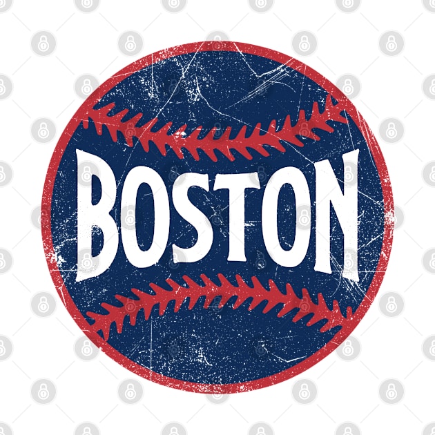 Boston Retro Baseball - White by KFig21