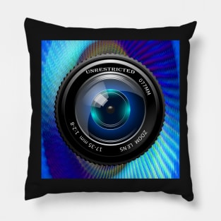 Photographer Free Unrestricted Art, Camera Lens Graphic Design Cool Home Decor & Gifts Pillow