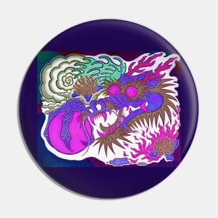 Neon Dragon With 4 Elements Variant 17 Pin