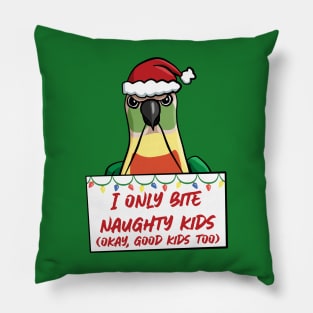 Only Bite Naughty Kids Green Cheeked Pineapple Conure Pillow