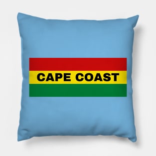 Cape Coast City in Ghana Flag Colors Pillow